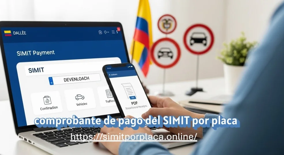 comprobante de pago del SIMIT por placa