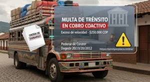 infracción en cobro coactivo SIMIT