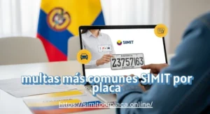 multas más comunes SIMIT por placa