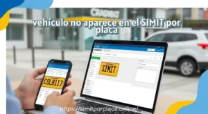 vehículo no aparece en el SIMIT por placa