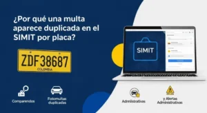 multa duplicada SIMIT por placa