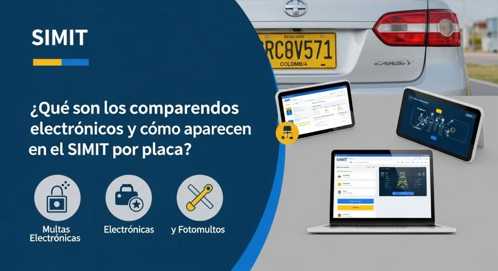 comparendos electrónicos SIMIT por placa