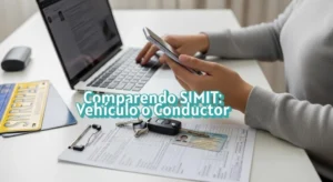 Consulta de comparendo del SIMIT asociado al vehículo o al conductor en Colombia.