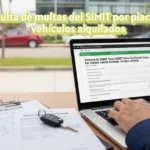 Consulta de multas del SIMIT por placa para vehículos alquilados en Colombia