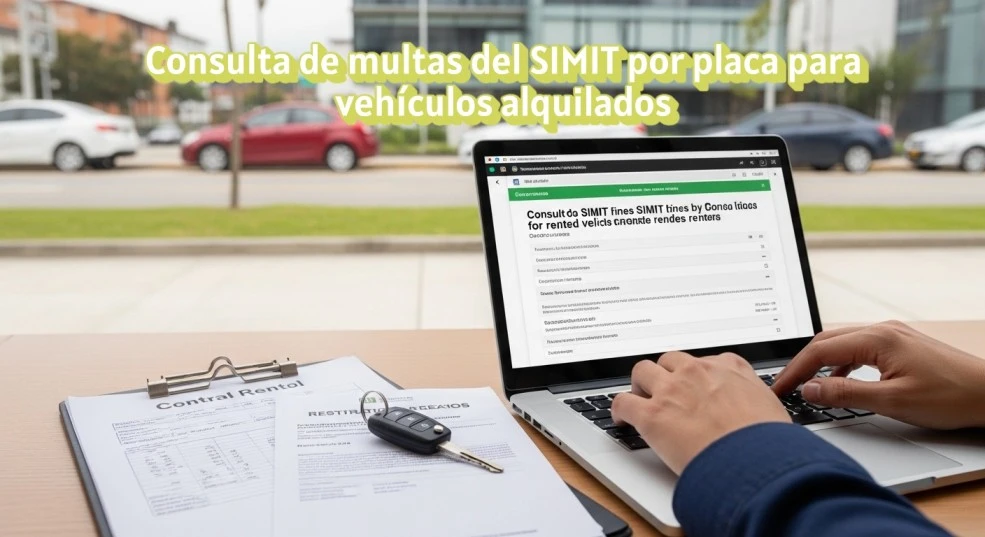 Consulta de multas del SIMIT por placa para vehículos alquilados en Colombia